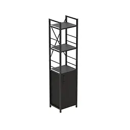 Етажерка 3/34 Серії Конект з тумбою 144x34x28 Чорний ДСП Сосна Кембра FRD-104423