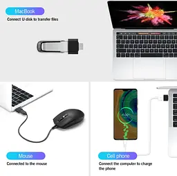 Універсальний адаптер Type-C до USB, для планшетів, ПК, телефонів - мініатюра 3