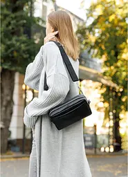 Жіноча шкіряна сумка бананка Sambag 24х16х6 см sum0027229 - мініатюра 8