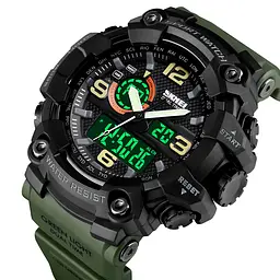 Чоловічий наручний годинник 1520AG Black-Military Wristband. Skmei acs0030705 - мініатюра 2