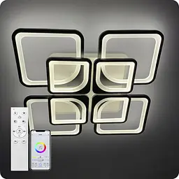 Люстра світлодіодна 517 Light 3color з пультом 240Вт Чорний (01758) - мініатюра 2