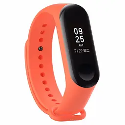 Ремінець Lemfo для фітнес-браслета Xiaomi Mi Band 3 та 4 помаранчевий - мініатюра 3