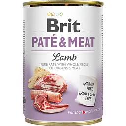 Вологий корм для собак Brit Pate & Meat Lamb з ягням 400 г