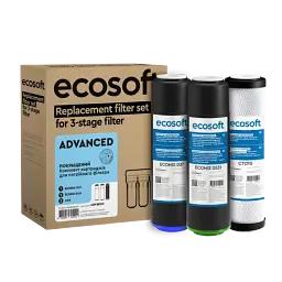 Покращений комплект картриджів Ecosoft для потрійних фільтрів ( CRV3ECO)