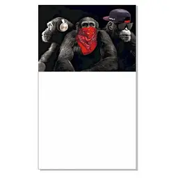 Блокнот з магнітом на холодильник Monkey КТ01032302, 30 аркушів