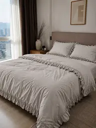 Комплект постільної білизни євро 200х220 см SİCİLYA OPAL GREY варена бавовна TC303376332 - мініатюра 2