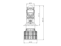 Автолампа Decker LED GL-01 6K H7 - миниатюра 3