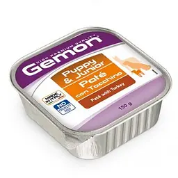 Консерви Gemon Dog Wet Puppy & Junior для цуценят паштет з індичкою 150 гр