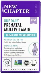 Вітаміни та мінерали New Chapter One Daily Prenatal Multivitamin, 30 таблеток - мініатюра 3
