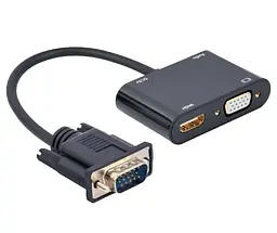 Перехідник Cablexpert VGA на HDMI/VGA A-VGA-HDMI-02 (A-VGA-HDMI-02)