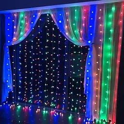 Гірлянда-водоспад XPRO Xmas LED 3х1.5 м, 240 М-2, Мультикольорова (47662-7598_300)