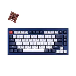 Клавиатура Keychron Q1 QMK Hot-Swappable Gateron Phantom Brown RGB Knob Navy (Q1O3_KEYCHRON)