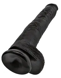 Фалоімітатор King Cock 14" With Balls 37 см чорний - мініатюра 4