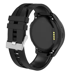 Дитячий смарт годинник Lemfo T25 з GPS, дзвінками, відеозв'язком, прослушкою, Wi-Fi та кнопкою SOS Круглий розумний годиник для дітей Чорний - мініатюра 4