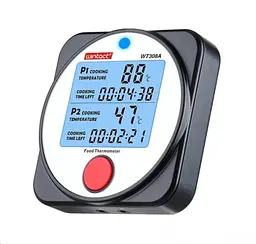 Термометр цифровий для барбекю 2-канальний Bluetooth, -40-300 °C WINTACT WT308A - мініатюра 2