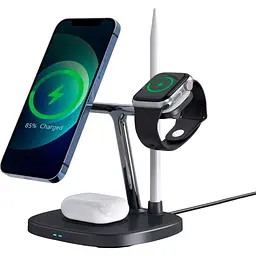Бездротовий зарядний пристрій WiWU Wi-W032 4in1 15W Black [128265] - мініатюра 4