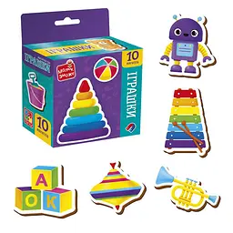 Дитячий набір магнітів "Іграшки" Vladi Toys VT3106-33, 10 магнітів - мініатюра 2