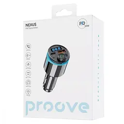 Автомобільний зарядний пристрій Proove FM Launcher Nexus 30W (PD+QC3.0) Type-C+USB black (FMNX30110001) - мініатюра 5