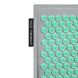 Килимок акупунктурний 4FIZJO Eco Mat Аплікатор Кузнєцова з подушкою 68 x 42 см Grey/Mint 4FJ0230 (P-5907739312181) - мініатюра 4