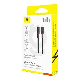 Кабель Baseus Dura Series Cable Type-C to Lightning 20W 1m P10377800U01-01 Black-Red - мініатюра 3