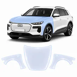 Антигравійна захисна бронеплівка за лекалами для Audi Q6 e-tron PPE 2024- капот і передні крила