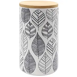 Ємність для зберігання МВМ My Home 1100 мл біла (KP-15 L WHITE/WOOD)