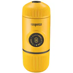 Портативна еспресо-кавоварка Wacaco Nanopresso жовта, механічна, для меленої кави