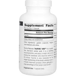 Таурин Source Naturals 1000 мг 120 капсул - мініатюра 8