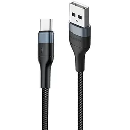 Кабель Foneng X51 Spiral Braided Cable USB - USB Type-C (M/M), 3 A, 1 м, Чорний (X51-CA-TC)