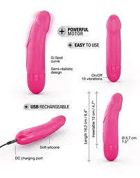 Вібратор для точки G Dorcel Real Vibration 2.0 16 см рожевий - мініатюра 4