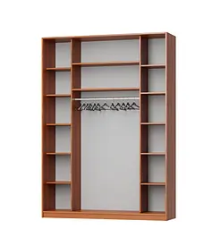Шафа-купе тридверна MebelStar Комбо AL 3 Дзеркала 180x60x240 см Аляска сірий (MBS-1793) - мініатюра 2