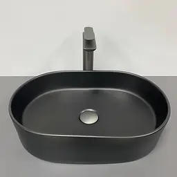 Умивальник VBI Verona 50 black matt накладний VBI-011317, Чорний матовий - мініатюра 3