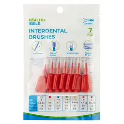 Міжзубні йоршики Healthy Smile з ковпачками 7 шт., ISO 1, 0.6 мм, червоні