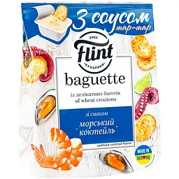 Сухарики Flint Baguette Морський коктейль із соусом тартар 55 г (918054)