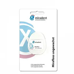 Зубна нитка Miradent Mirafloss невощена 20 м, Німеччина - мініатюра 3