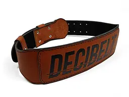 Пояс атлетичний EasyFit DeciBelt (шкіра) коричневий 3XL