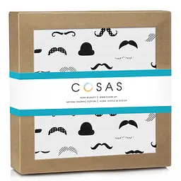 Пелюшкі муслінові Cosas Mustache 110х150 см (MuslinDiapers_ChaplinFashion_110x150) - мініатюра 2