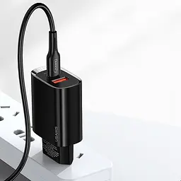 МЗП Usams US-CC121 T35 QC3.0 + PD3.0 20W (1USB-A/1C) Чорний - мініатюра 3