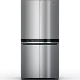Холодильник Whirlpool багатодверний 187.4x90.9х69.8 холодильне відділення 384 л морозильне відділення 207 л 4 двері А++ NF дисплей нержавіюча сталь (WQ9B3LEF)