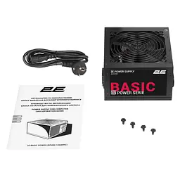 2E Блок живлення Basic Power (400W), 80%, 120мм, 1xMB 24pin(20+4), 1xCPU 8pin(4+4), 3xMolex, 4xSATA, 1xPCIe 8pin(6+2) - мініатюра 6