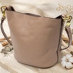 Жіноча сумка з автономною косметичкою з натуральної шкіри Vintage 22364 бежева - мініатюра 2