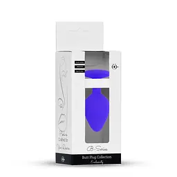 Анальна пробка - Jewellery Silicone Purple Plug M Red - мініатюра 10