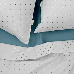Комплект постільної білизни Cosas євро з простирадлом на резинці MINI DOTS CS8 200 x 220 см (DotsGreyGrey_El-68Sky_200) - мініатюра 3