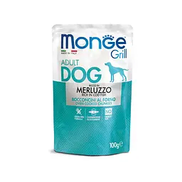 Набір консерв для собак Monge Dog GRILL MIX, мікс 3 смаки:треска urkey з куркою eef 12 шт по 100 гр - мініатюра 2