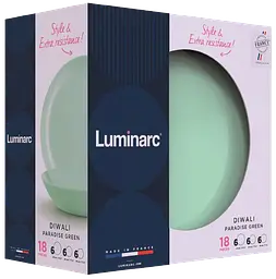 Сервіз Diwali Paradise Green 18 предметів Luminarc kuh0016232 - мініатюра 4