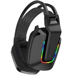 Ігрова гарнітура XTRIKE ME , USB+3.5мм, RGB, кабель 2м, чорна (GH-712)
