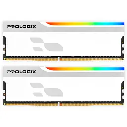 Модуль пам'яті для комп'ютера DDR4 16GB (2x8GB) 3600 MHz Onyx White RGB Prologix (PRO16GB3600YWR4K)