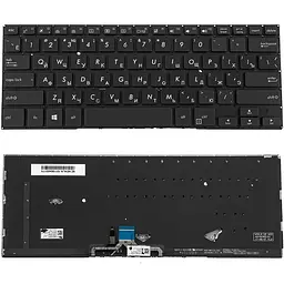 Клавіатура для ноутбука ASUS (UX461 series) rus, black, без фрейма, підсвітка клавіш