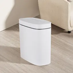 Відро для сміття сенсорне овальне Mixxus Flat-TC0109 9 л white MI7074, Білий матовий - мініатюра 3