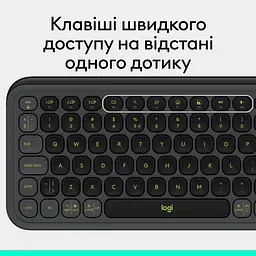 Клавіатура Logitech POP Icon Keys Bluetooth UA Graphite (920-013157) - мініатюра 3